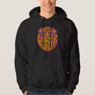 Groovy Auntie 70s Aesthetic Nostalgia 1970's Retro Hoodie