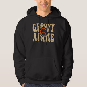 Groovy Auntie 70s Aesthetic Nostalgia 1970's Retro Hoodie
