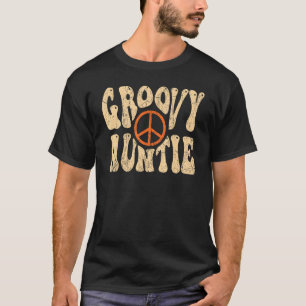 Groovy Auntie 70s Aesthetic Nostalgia 1970's Retro T-Shirt