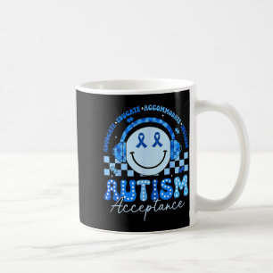Groovy Autism Awareness Acceptance Shirts Teacher Coffee Mug