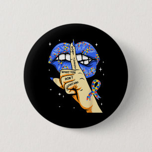 Groovy Autism Awareness Dont Judge What You Don't 6 Cm Round Badge