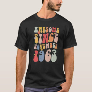 Groovy Awesome Since November 1963 Retro 59th T-Shirt