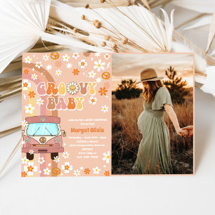 Groovy Baby Baby Shower Party Photo Invitation