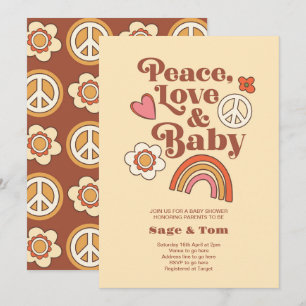 Groovy Baby Retro Baby Shower Invitation