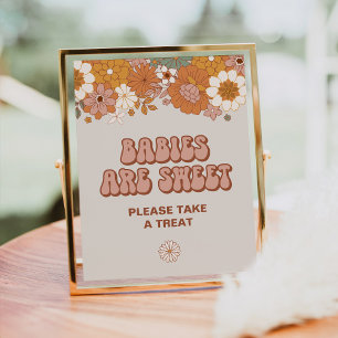 Groovy Baby Shower Favour Sign
