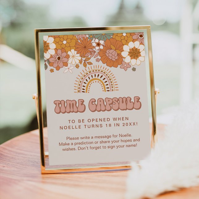 Groovy Baby Shower Time Capsule Sign (Creator Uploaded)