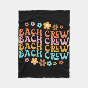 Groovy Bach Crew Funny Bachelorette Bridal Party Fleece Blanket