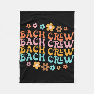 Groovy Bach Crew Funny Bachelorette Bridal Party Fleece Blanket