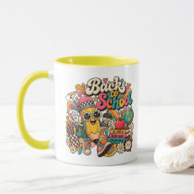 Groovy Back to School Mug Colourful Pencil Student