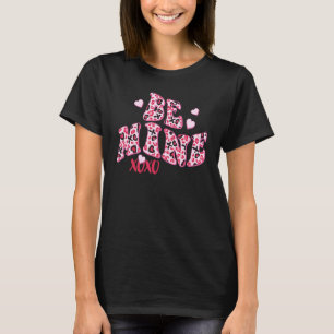 Groovy Be Mine Leopard Retro Valentine's Day Pink  T-Shirt