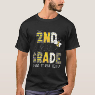Groovy Bee Kind 2nd Grade First Day of Second T-Shirt