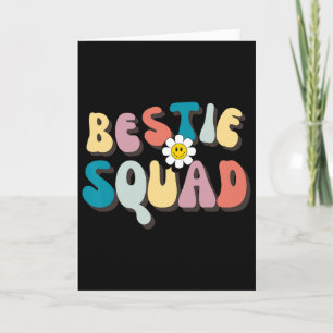 Groovy Bestie Squad Besties Trip Besties Matching Card
