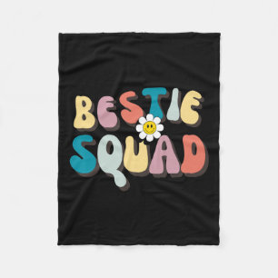 Groovy Bestie Squad Besties Trip Besties Matching  Fleece Blanket