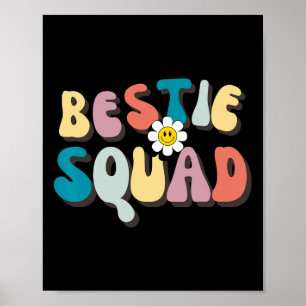 Groovy Bestie Squad Besties Trip Besties Matching Poster