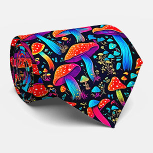 Groovy Bioluminescent Mushroom - Retro Tie