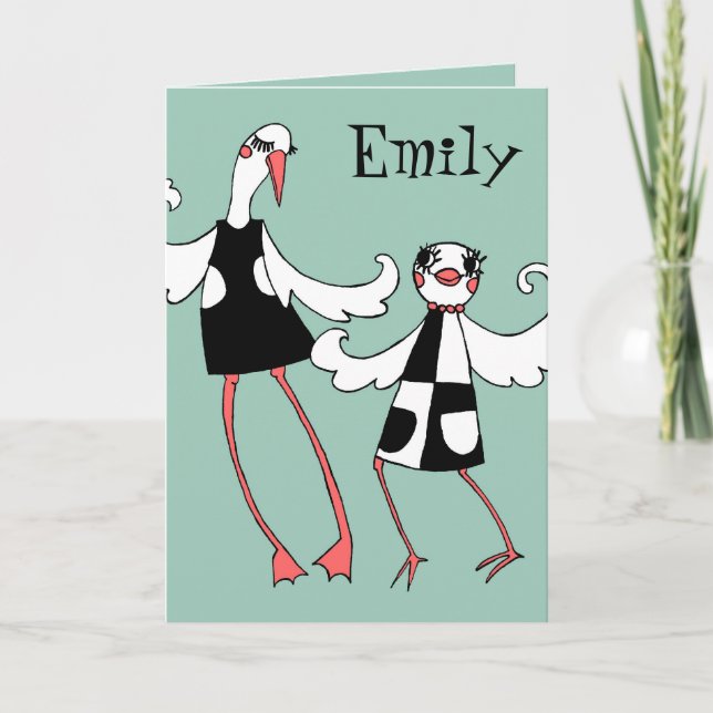 Groovy Birds Birthday Card (Front)
