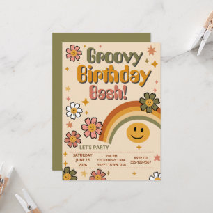 Groovy Birthday Bash Invitation