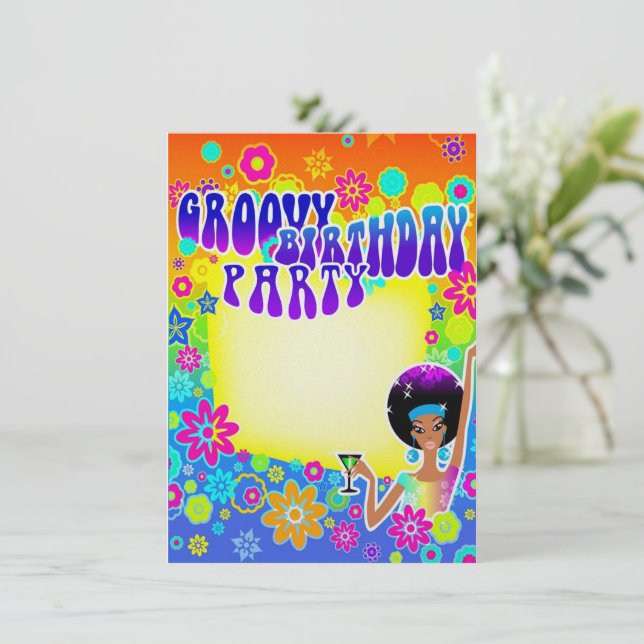 Groovy Birthday Card (Standing Front)