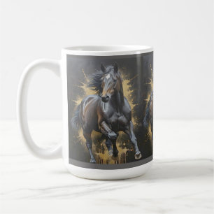 groovy black horse coffee mug