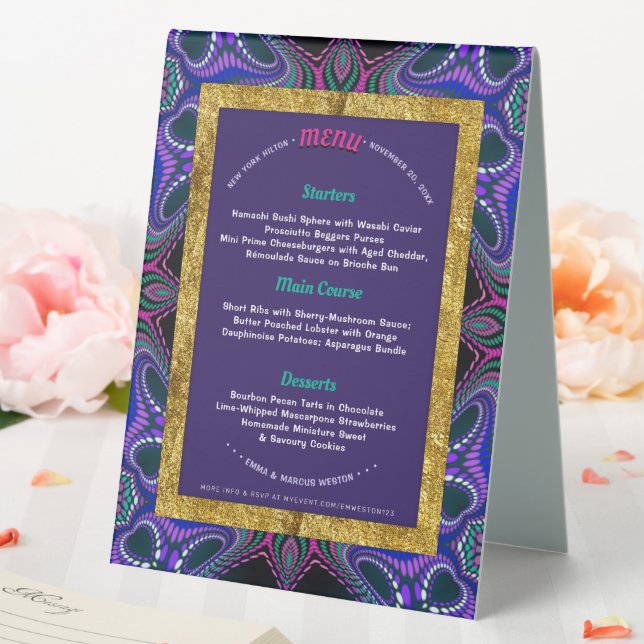 Groovy Blacklight Love Special Event Menu (In SItu (Wedding))