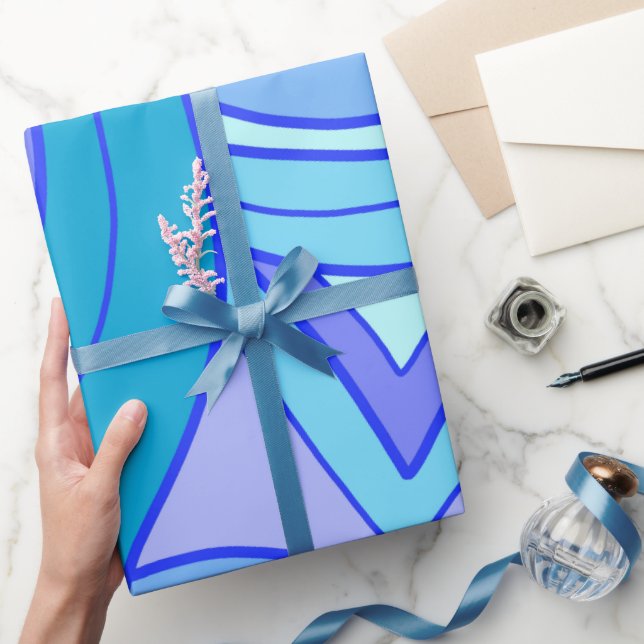 Groovy Blues Wrapping Paper (Gifting)