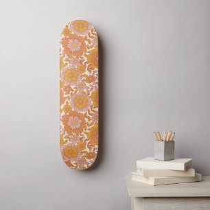 Groovy Boho 60s 70s Retro Floral Seventies Hippie Skateboard