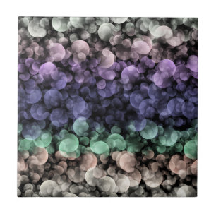 Groovy Boho Bubbles Eclectic Uingender Pride Flag Ceramic Tile