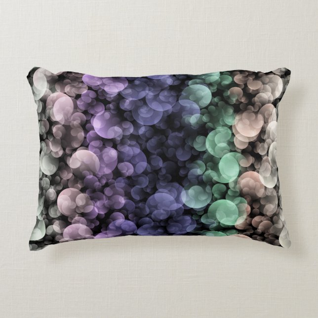 Groovy Boho Bubbles Eclectic Uingender Pride Flag Decorative Cushion (Front)