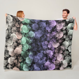Groovy Boho Bubbles Eclectic Uingender Pride Flag Fleece Blanket