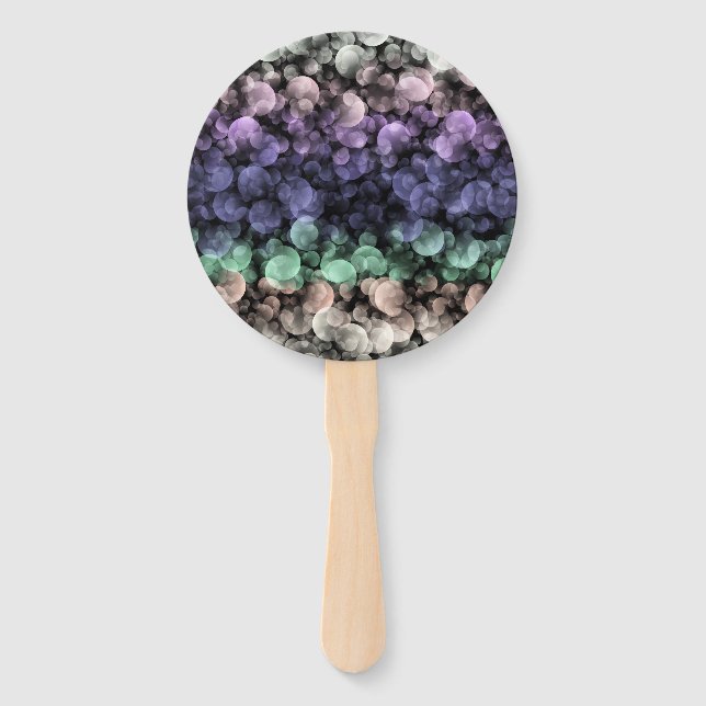 Groovy Boho Bubbles Eclectic Uingender Pride Flag Hand Fan (Front)