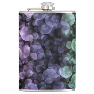 Groovy Boho Bubbles Eclectic Uingender Pride Flag Hip Flask
