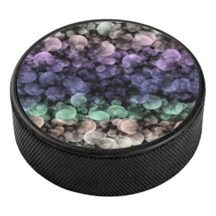 Groovy Boho Bubbles Eclectic Uingender Pride Flag Hockey Puck