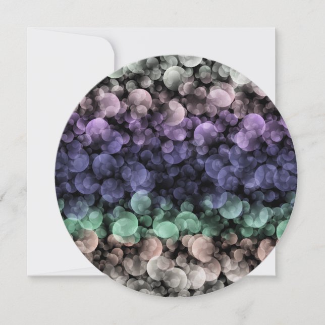 Groovy Boho Bubbles Eclectic Uingender Pride Flag Holiday Card (Front)