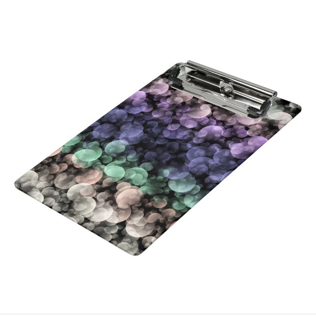 Groovy Boho Bubbles Eclectic Uingender Pride Flag Mini Clipboard (Angled3)