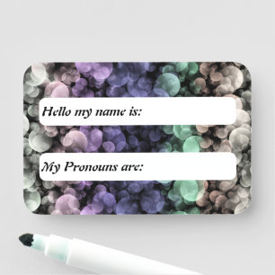 Groovy Boho Bubbles Eclectic Uingender Pride Flag Name Tag