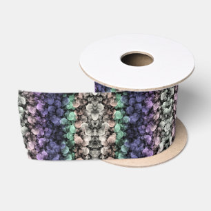Groovy Boho Bubbles Eclectic Uingender Pride Flag Satin Ribbon