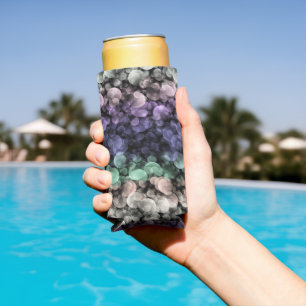Groovy Boho Bubbles Eclectic Uingender Pride Flag Seltzer Can Cooler