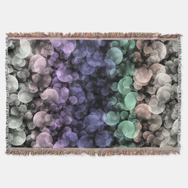 Groovy Boho Bubbles Eclectic Uingender Pride Flag Throw Blanket (Front)