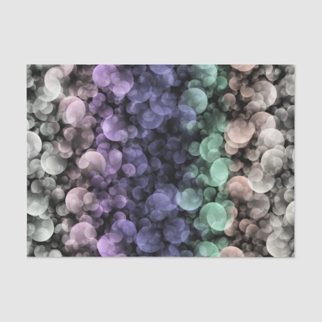 Groovy Boho Bubbles Eclectic Uingender Pride Flag Tissue Paper (Front)