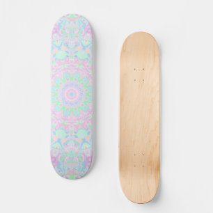 Groovy Boho Hippie Colourful Funky Pastel Mandala Skateboard