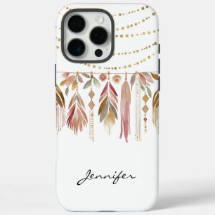Groovy Boho Indian Feather iPhone 16 Pro Max Case