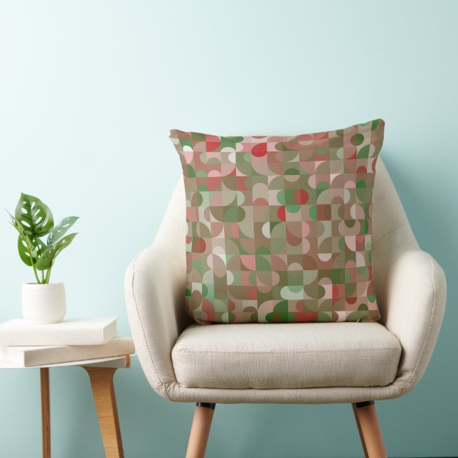 Groovy Boho Mod Retro Geometric Christmas Cushion (Chair)