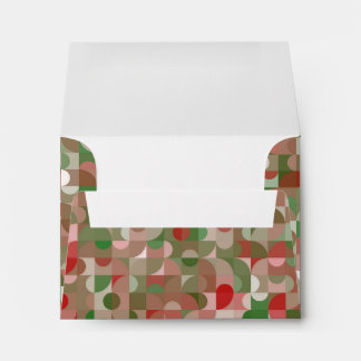 Groovy Boho Mod Retro Geometric Christmas Envelope