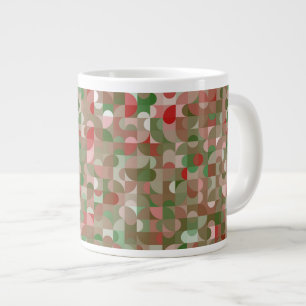Groovy Boho Mod Retro Geometric Christmas Giant Co Large Coffee Mug