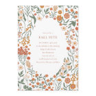 Groovy Boho Orange Wildflower Whimsy Fall Fete