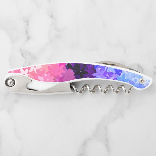 Groovy Boho Quirky Retro Floral Omnisexual Pride Corkscrew (Front)