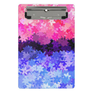 Groovy Boho Quirky Retro Floral Omnisexual Pride Mini Clipboard