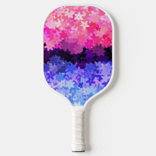 Groovy Boho Quirky Retro Floral Omnisexual Pride Pickleball Paddle
