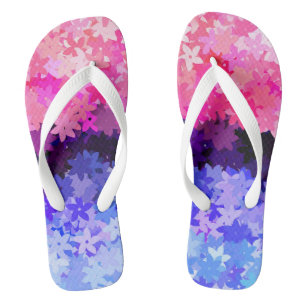 Groovy Boho Quirky Retro Floral Omnisexual Pride Thongs