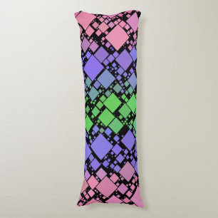 Groovy Boho Retro Mod Geometric Trigender Pride Body Cushion